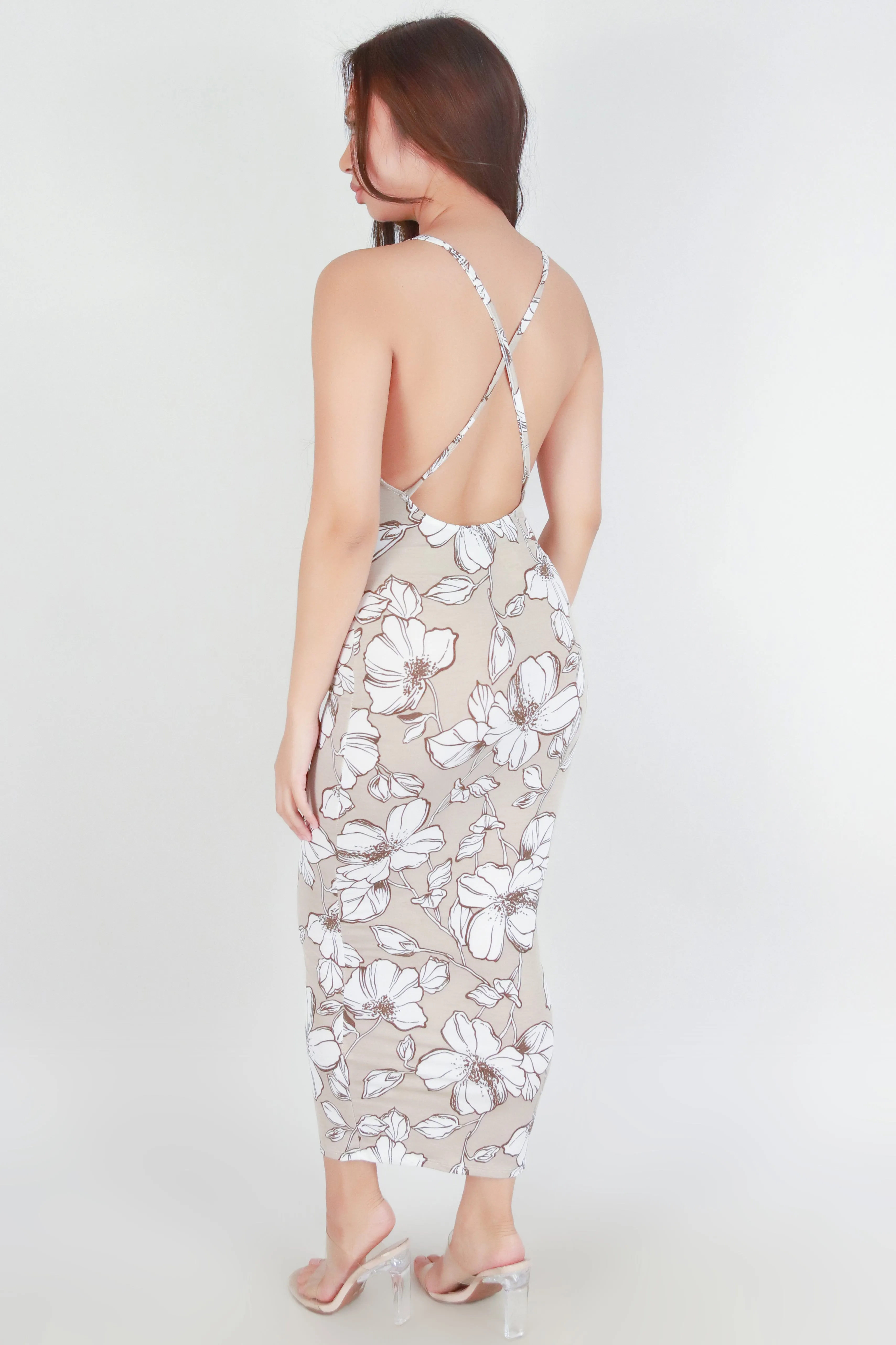 POPPY FLOWER MIDI DRESS