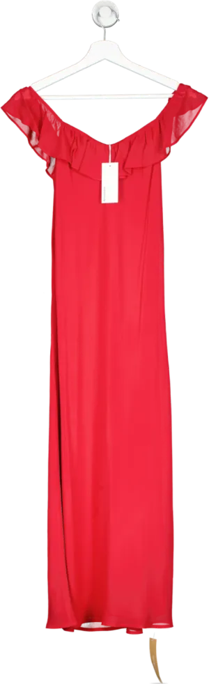 Reformation Cherry Red Charm Midi Dress UK M