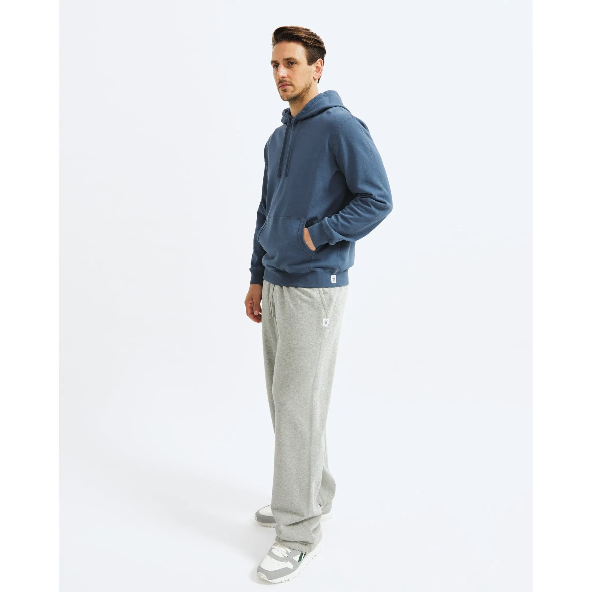 Reigning Champ Men Lightweight Terry Classic Hoodie Washed Blue RC-3886-WBLU