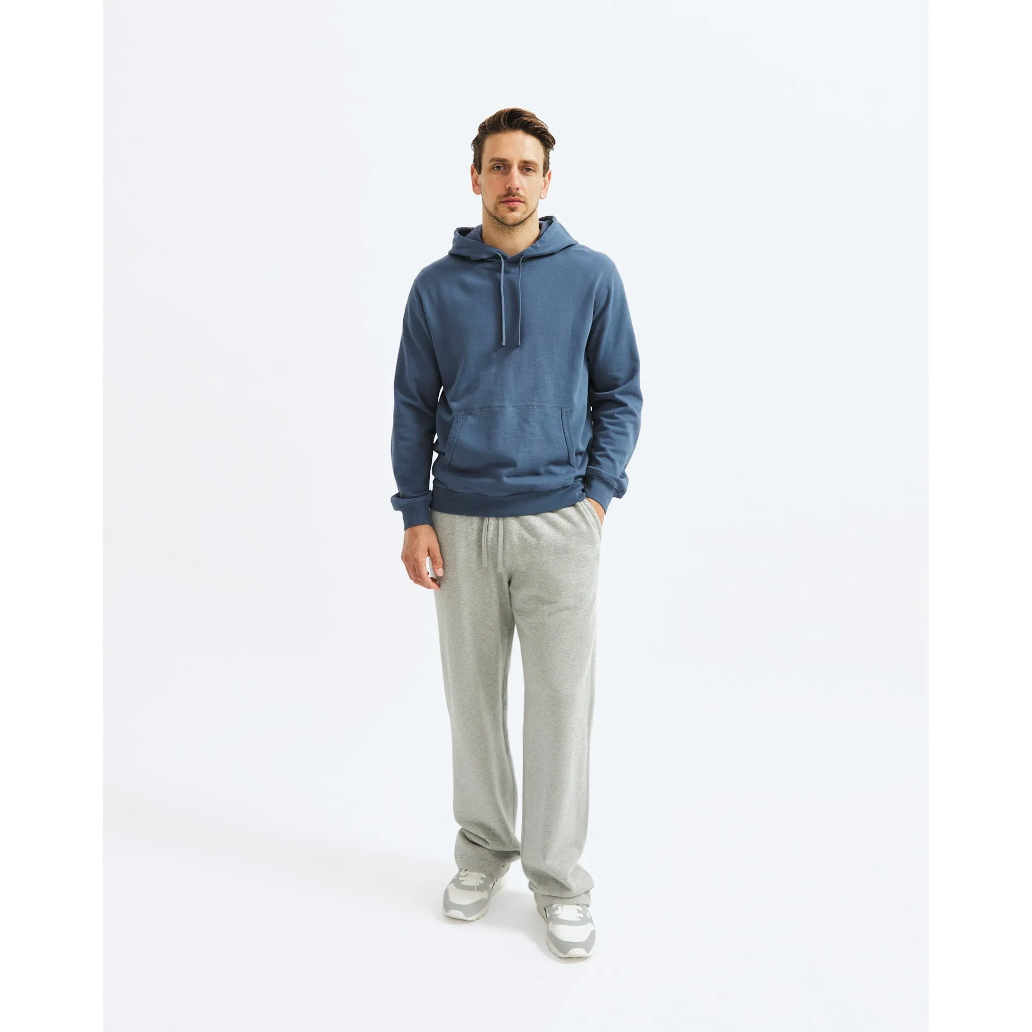 Reigning Champ Men Lightweight Terry Classic Hoodie Washed Blue RC-3886-WBLU