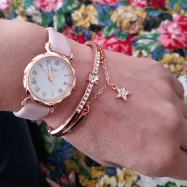 Relógio Gaethe com Pulseira Banhada