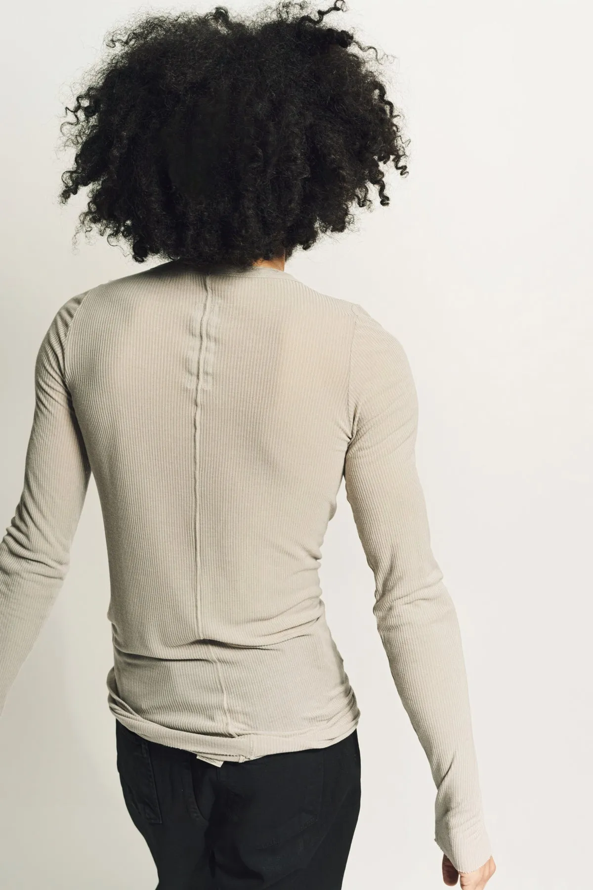 RICK OWENS | RIB LONG SLEEVE TEE