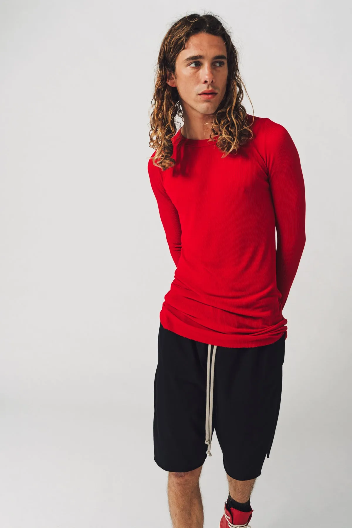 RICK OWENS | RIB LONG SLEEVE TEE