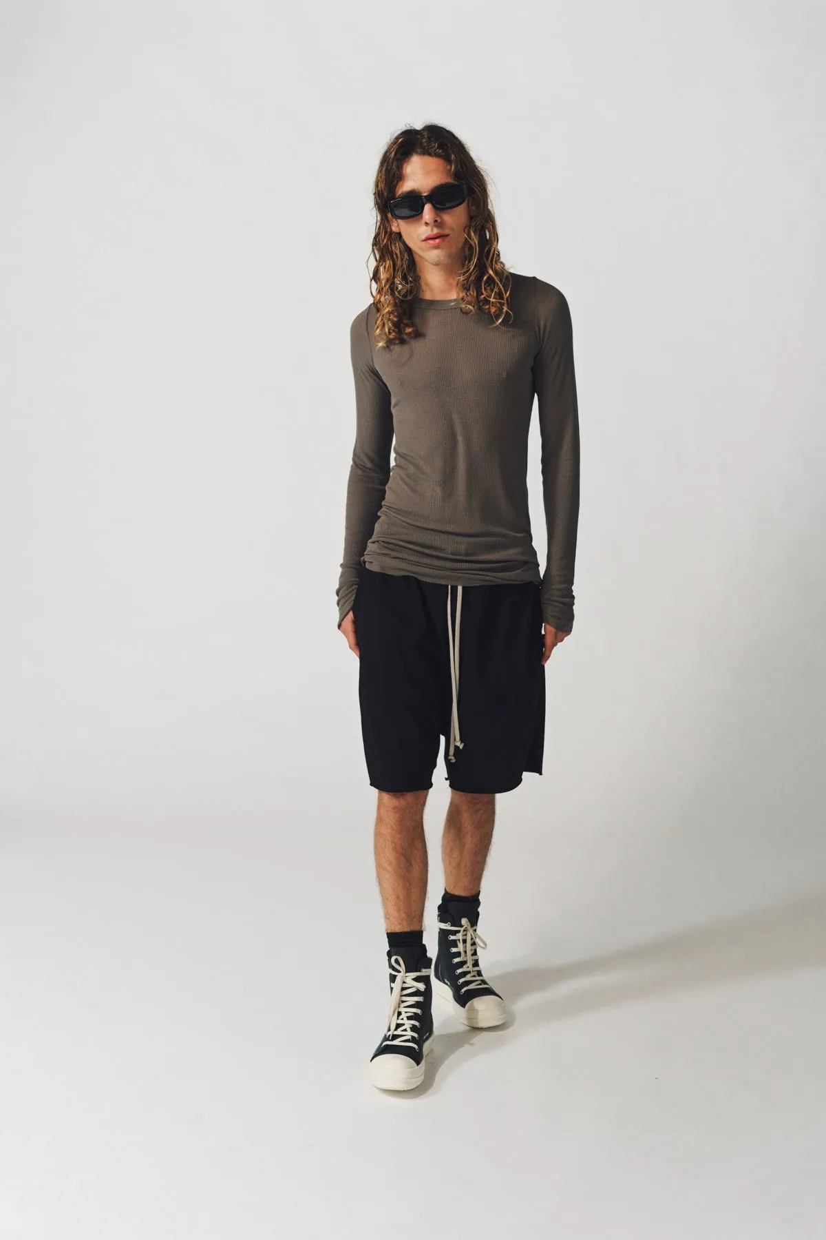 RICK OWENS | RIB LONG SLEEVE TEE