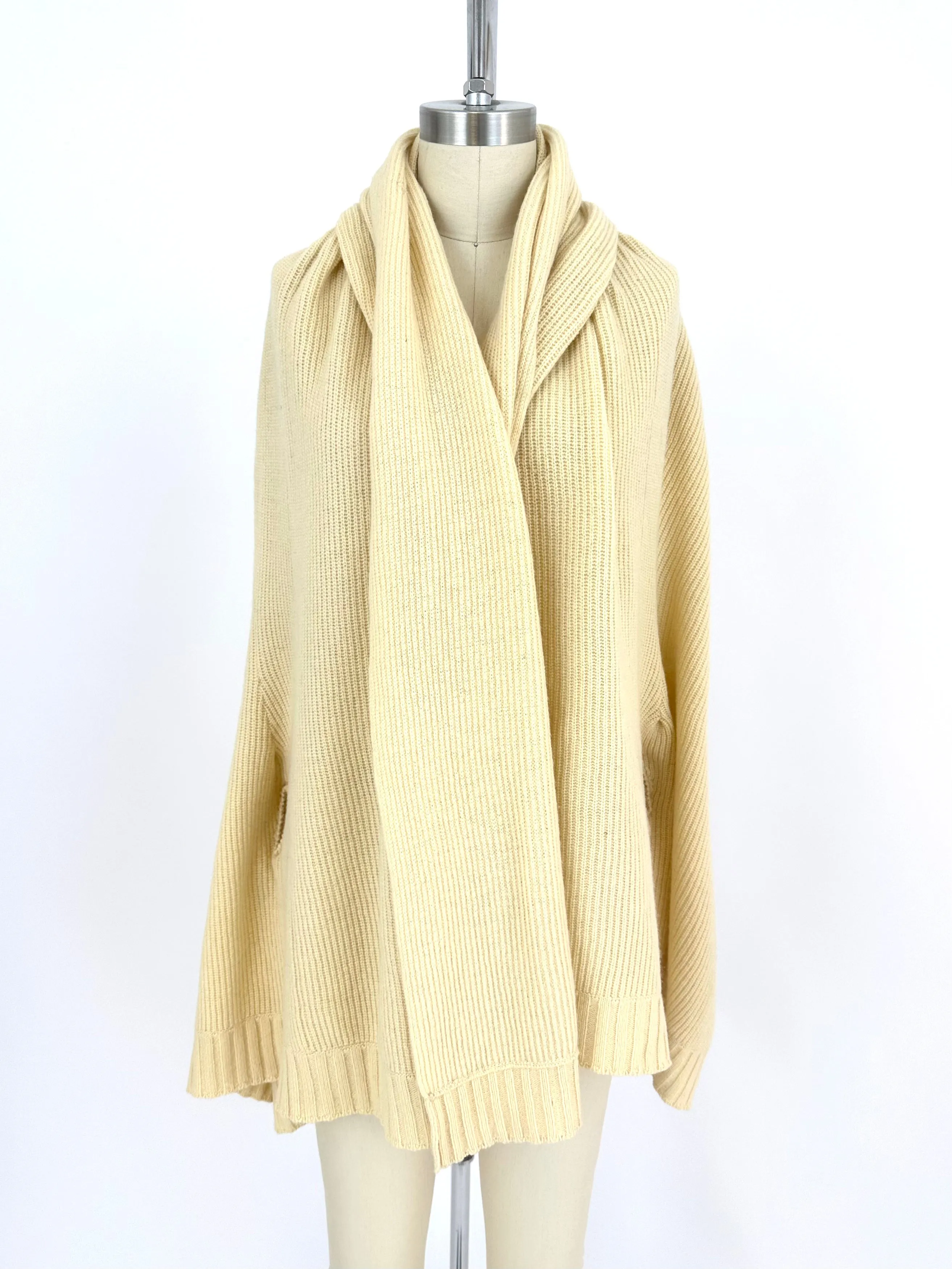 Sacai Wool Cape Cardigan