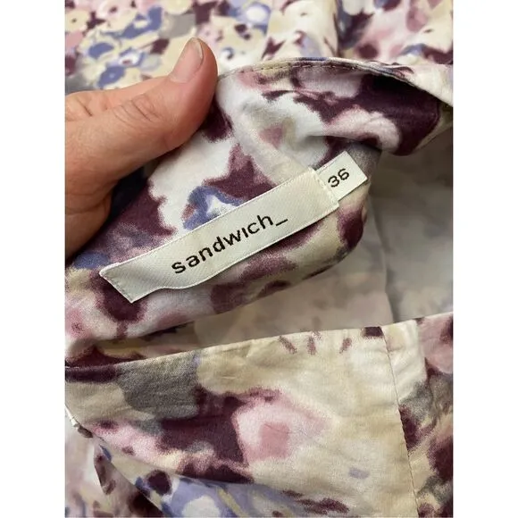 Sandwich_ Purple Multicolor Floral Pencil Skirt, Sz EU 36 / US Small, MP $230
