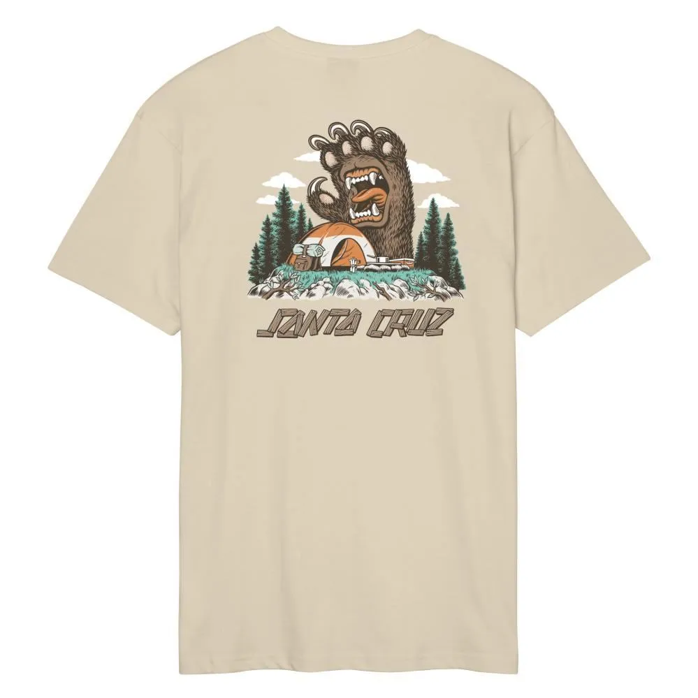 Santa Cruz T-Shirt Screaming Grizzly T-Shirt - Blond Wood