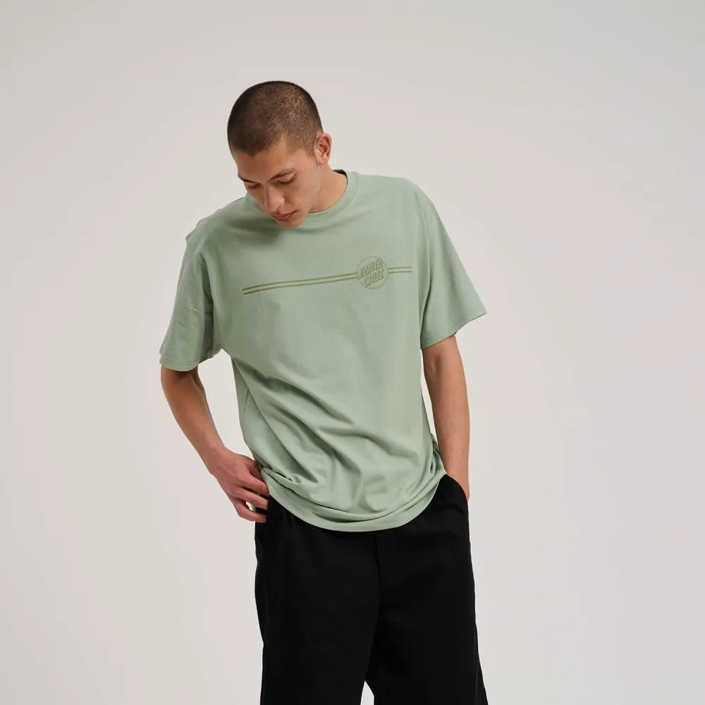 Santa Cruz T-Shirt Tonal Opus Dot Stripe T-Shirt - Moon Rock