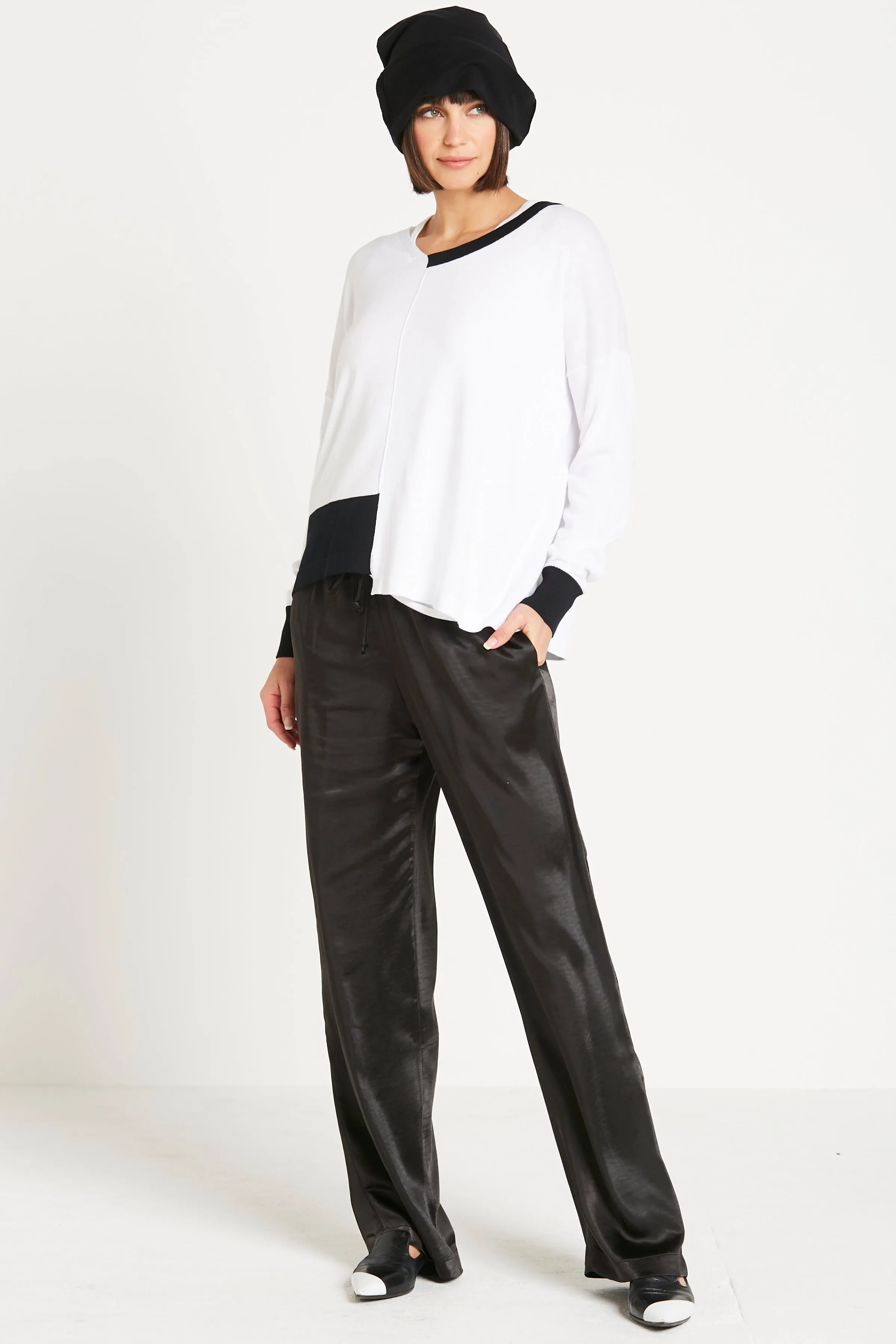 Sateen Drawstring Pants