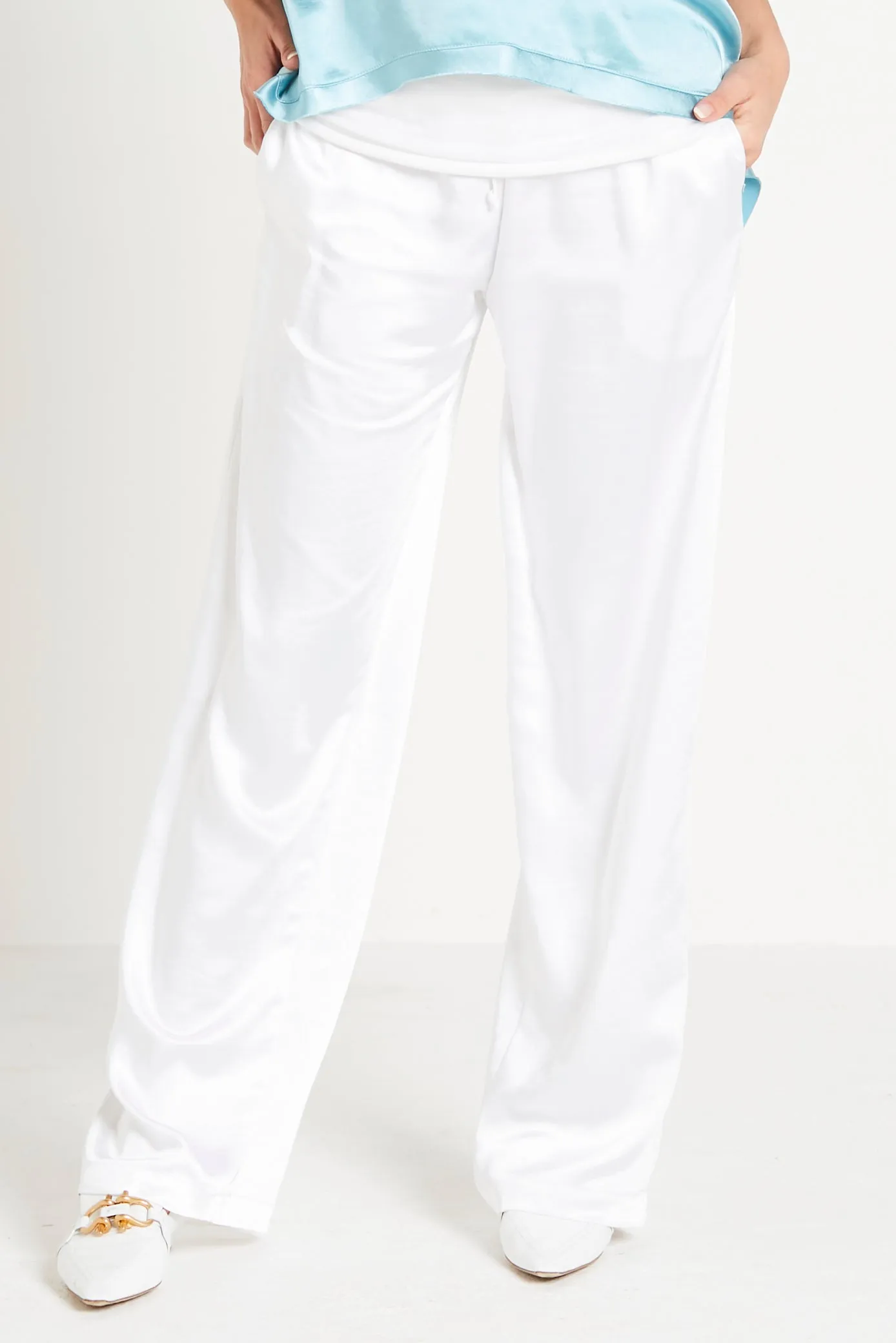 Sateen Drawstring Pants