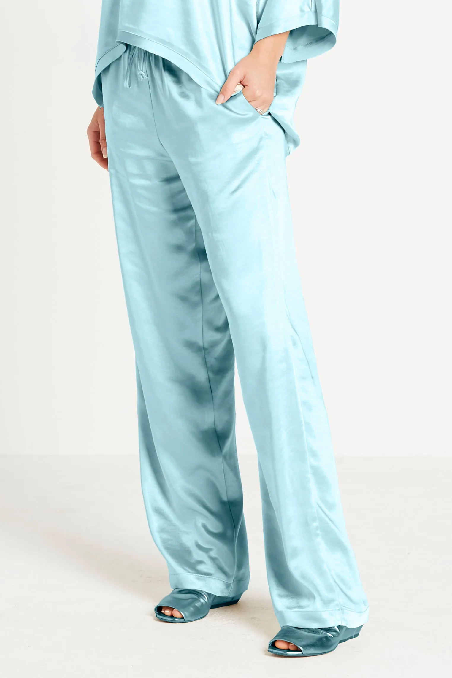 Sateen Drawstring Pants