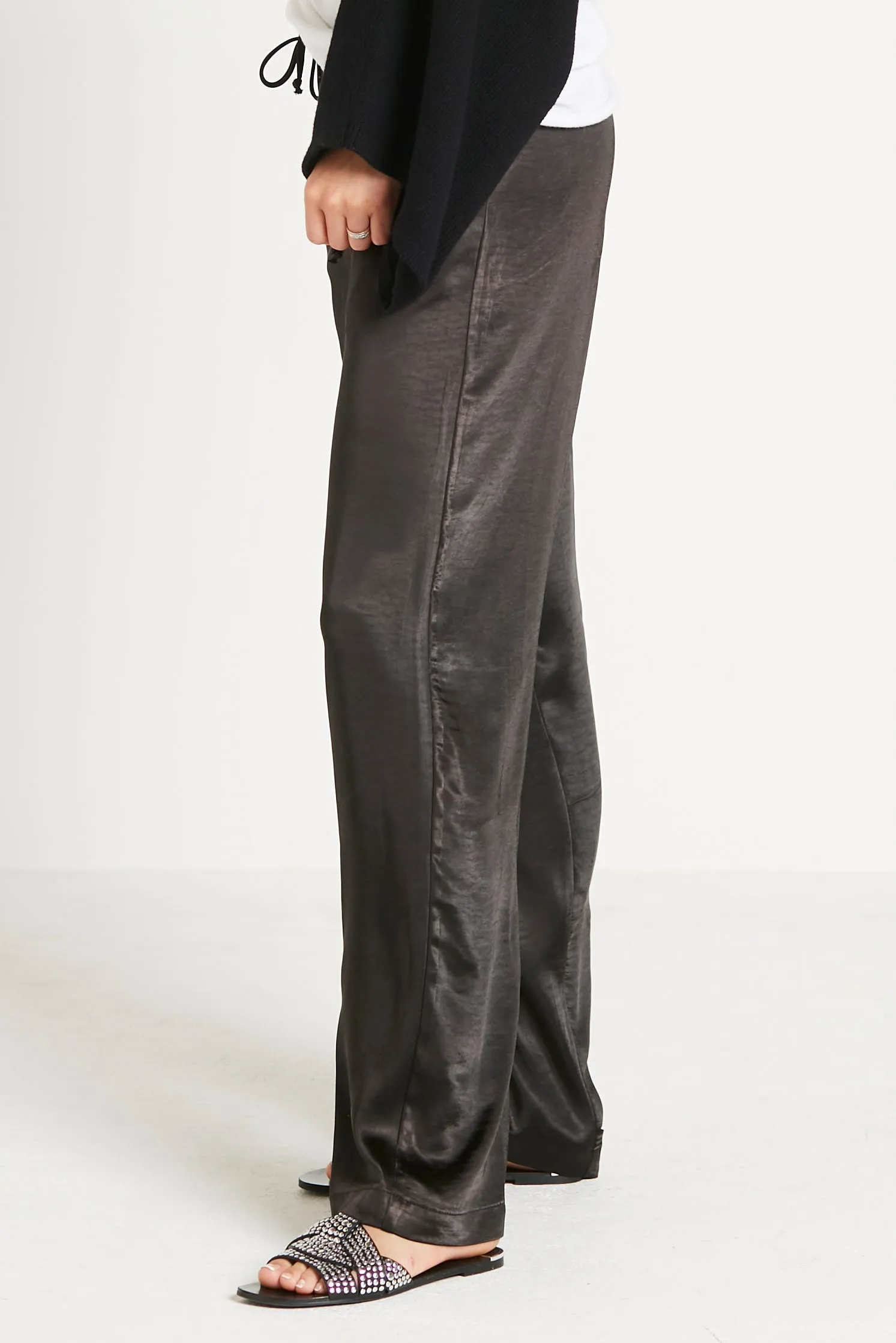 Sateen Drawstring Pants