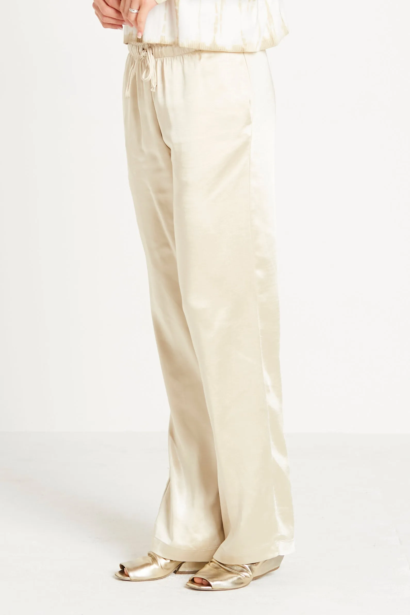 Sateen Drawstring Pants