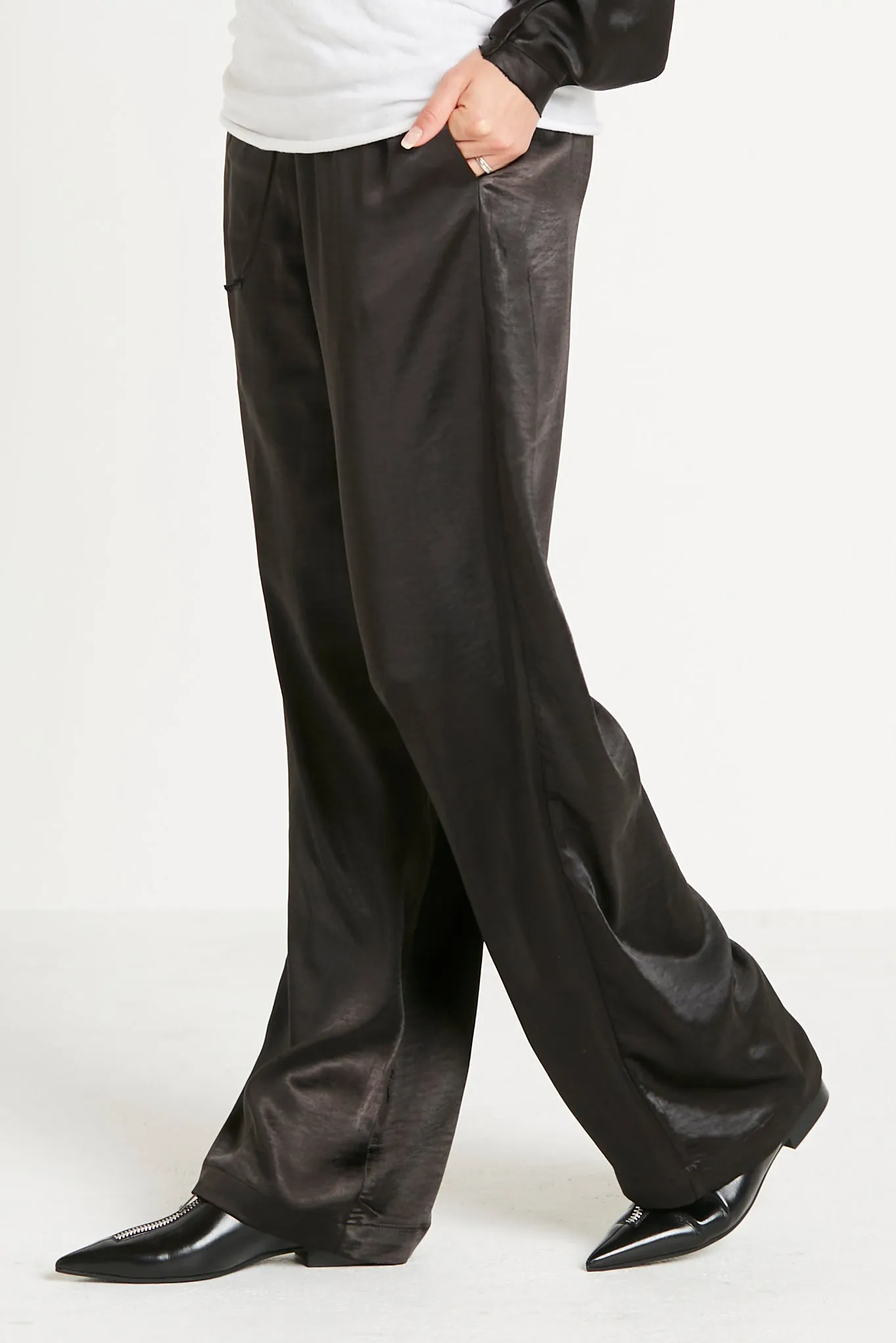 Sateen Drawstring Pants