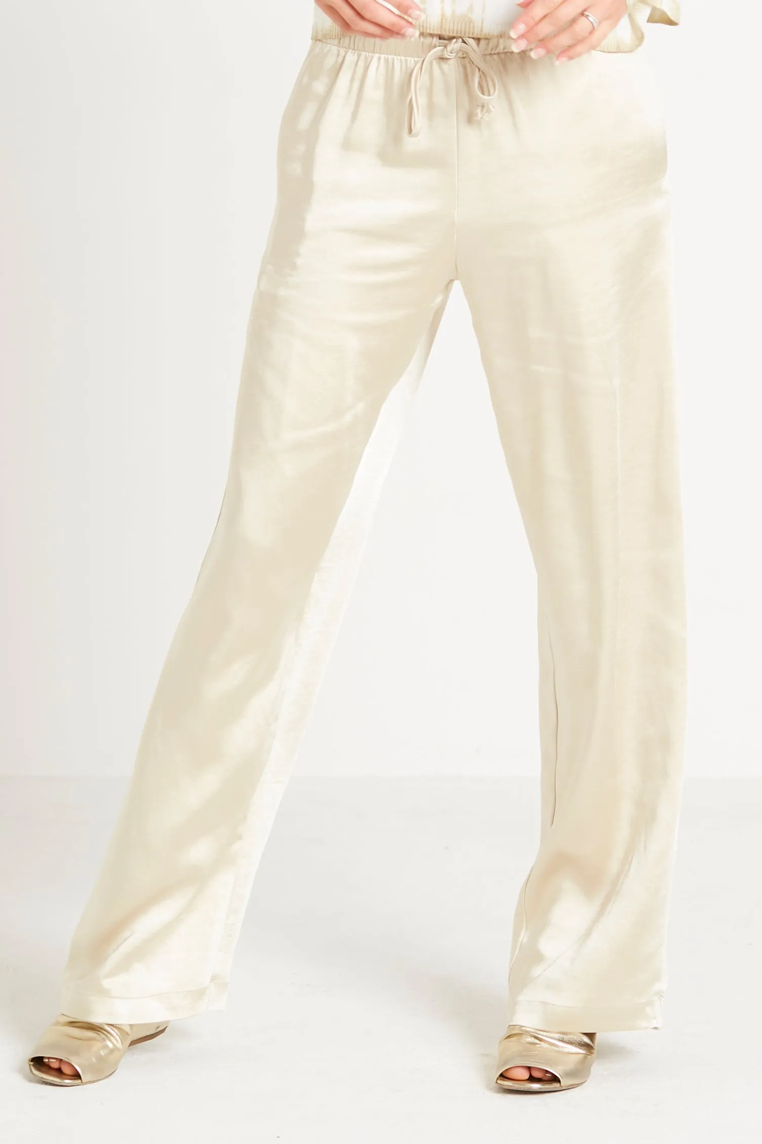 Sateen Drawstring Pants