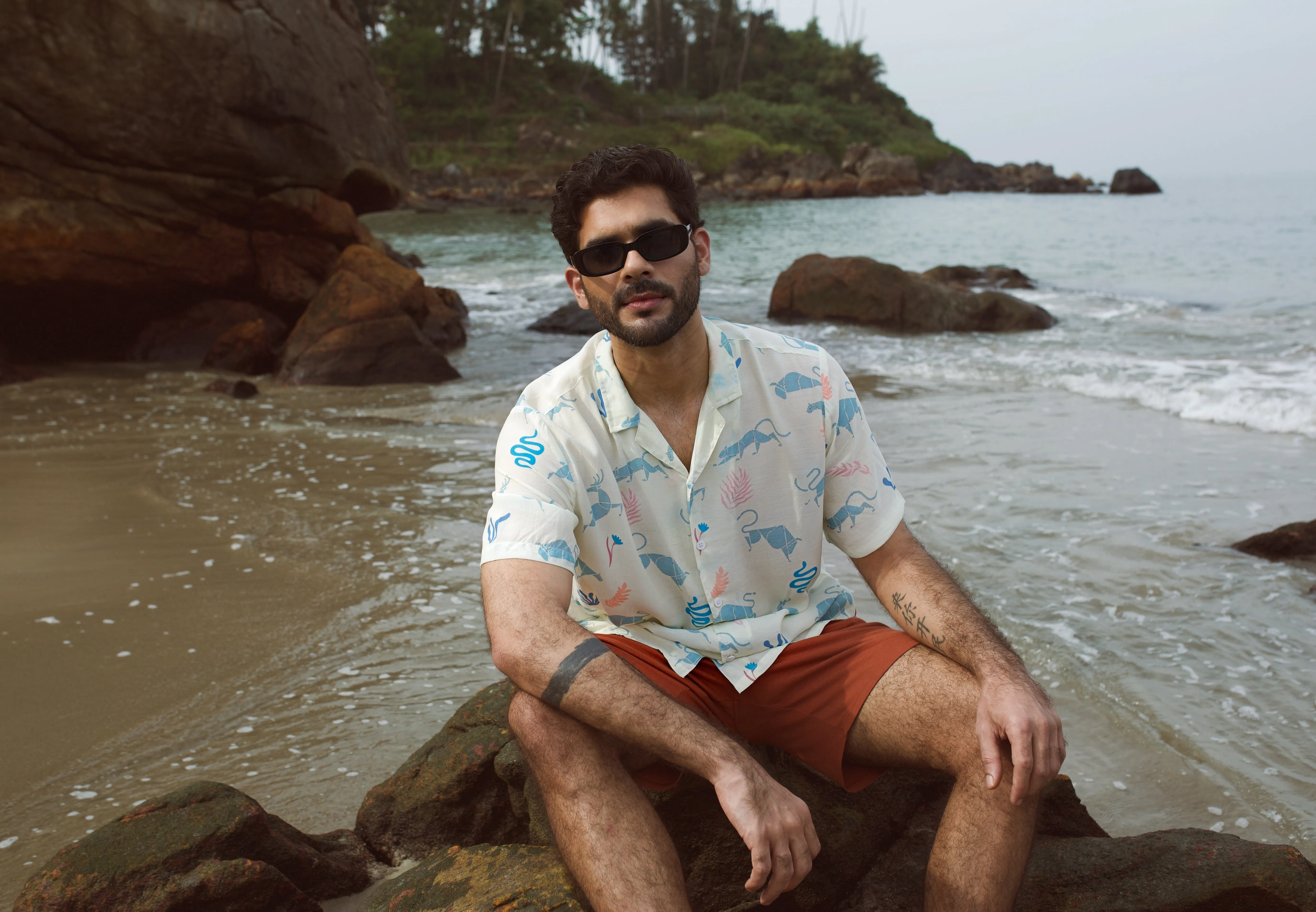 Scoth Bull Cream Oversize Shirt