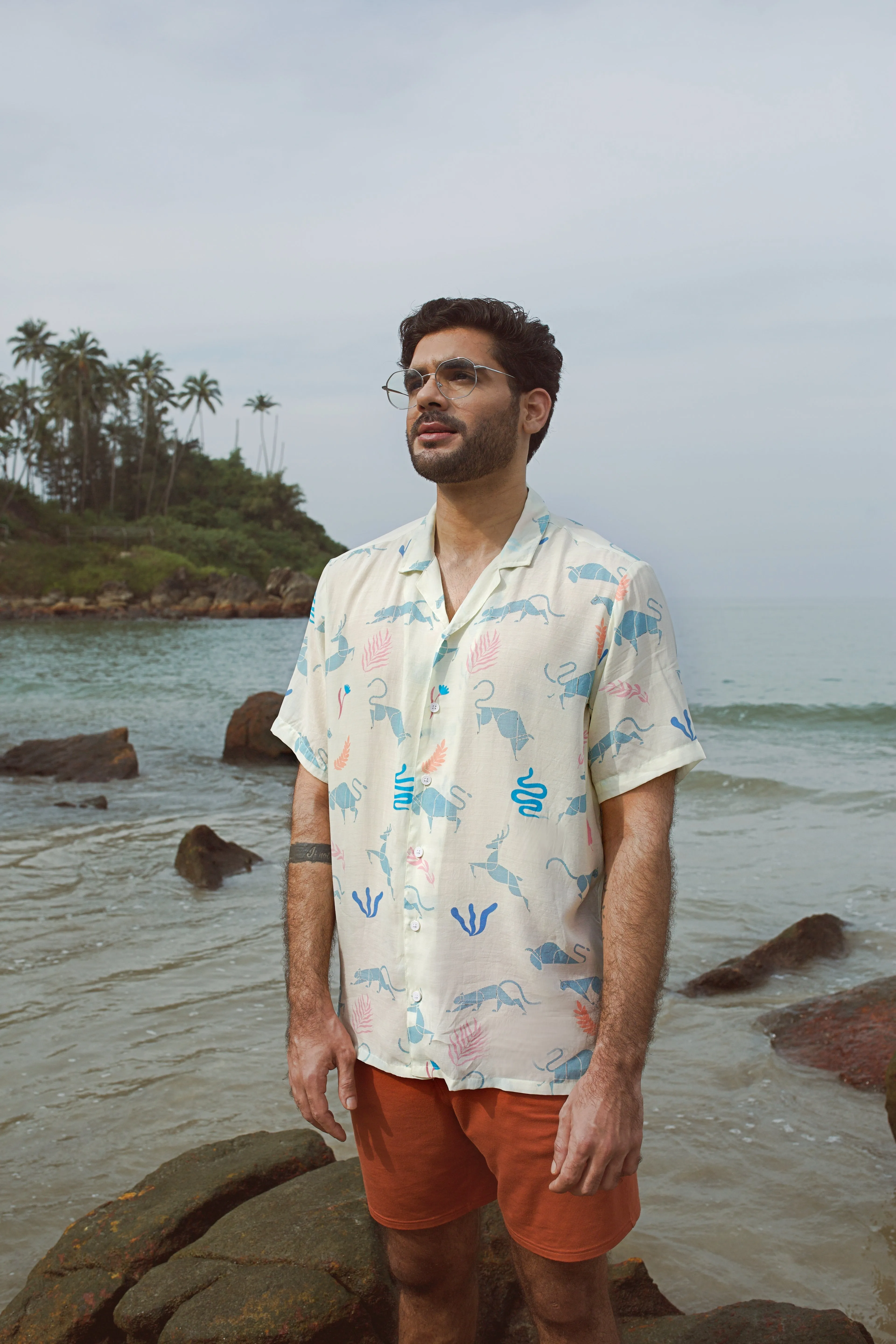 Scoth Bull Cream Oversize Shirt