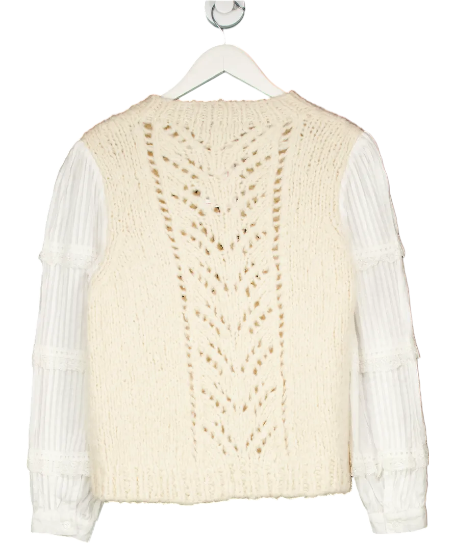 Sea New York Cream Combo Wool Sweater UK M