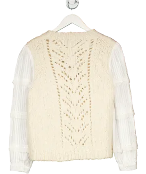 Sea New York Cream Combo Wool Sweater UK M