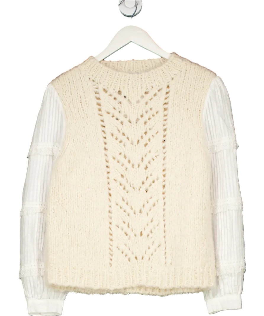 Sea New York Cream Combo Wool Sweater UK M