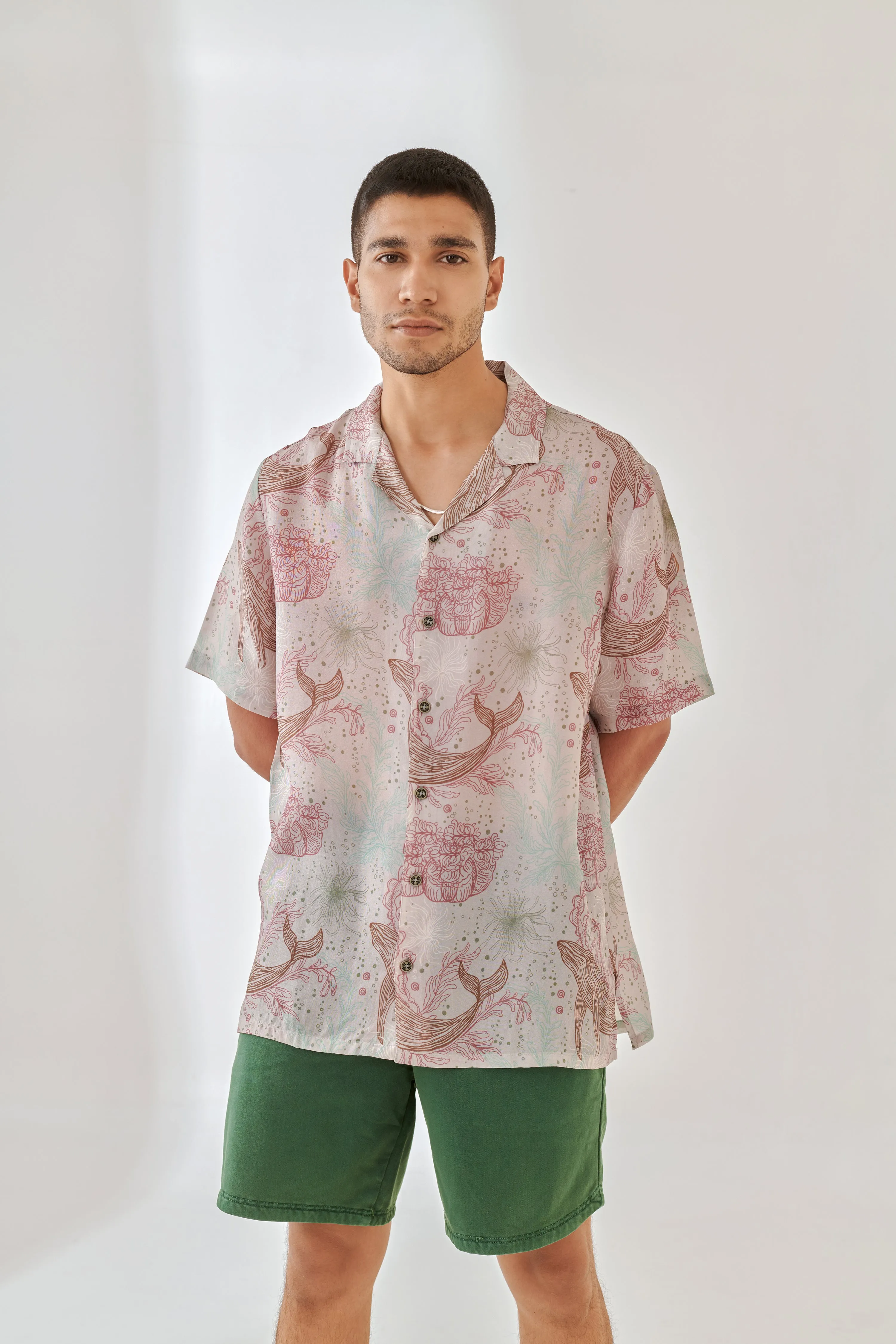 Sea whale Pastel Oversize Shirt