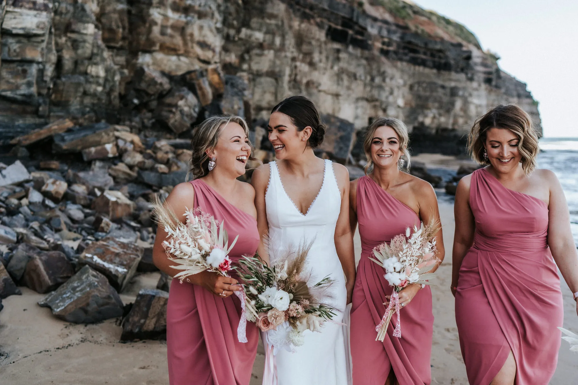 Sheath One-shoulder Sleeveless Short Bridesmaid Dresses With Split, BD0627