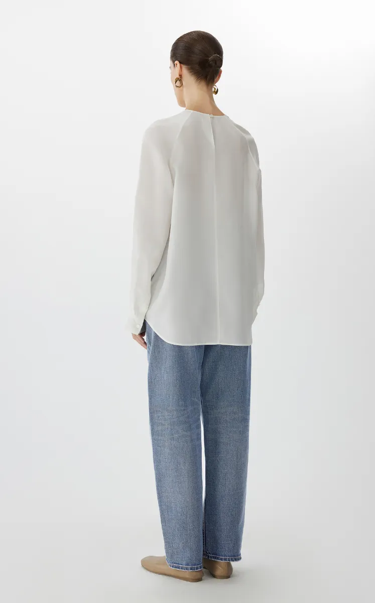 Shirt / JNBY Loose-Fit Silk Power-Spun Top