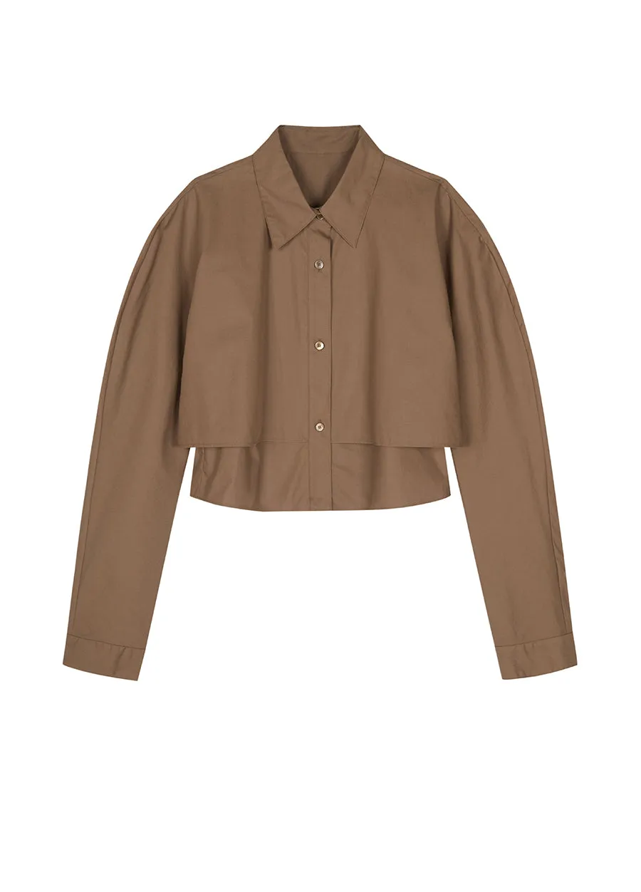 Shirt /JNBY Loose Fitting Long-sleeved Shirt