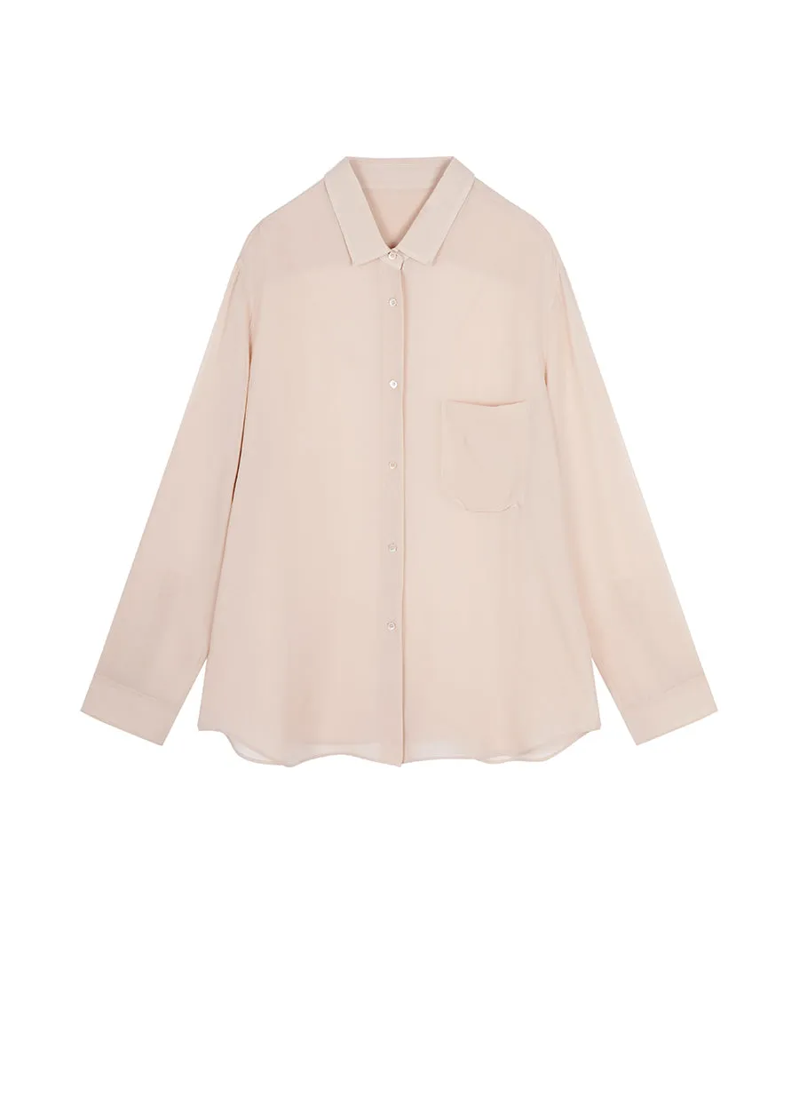 Shirt / JNBY Relaxed 100% Silk Shirt