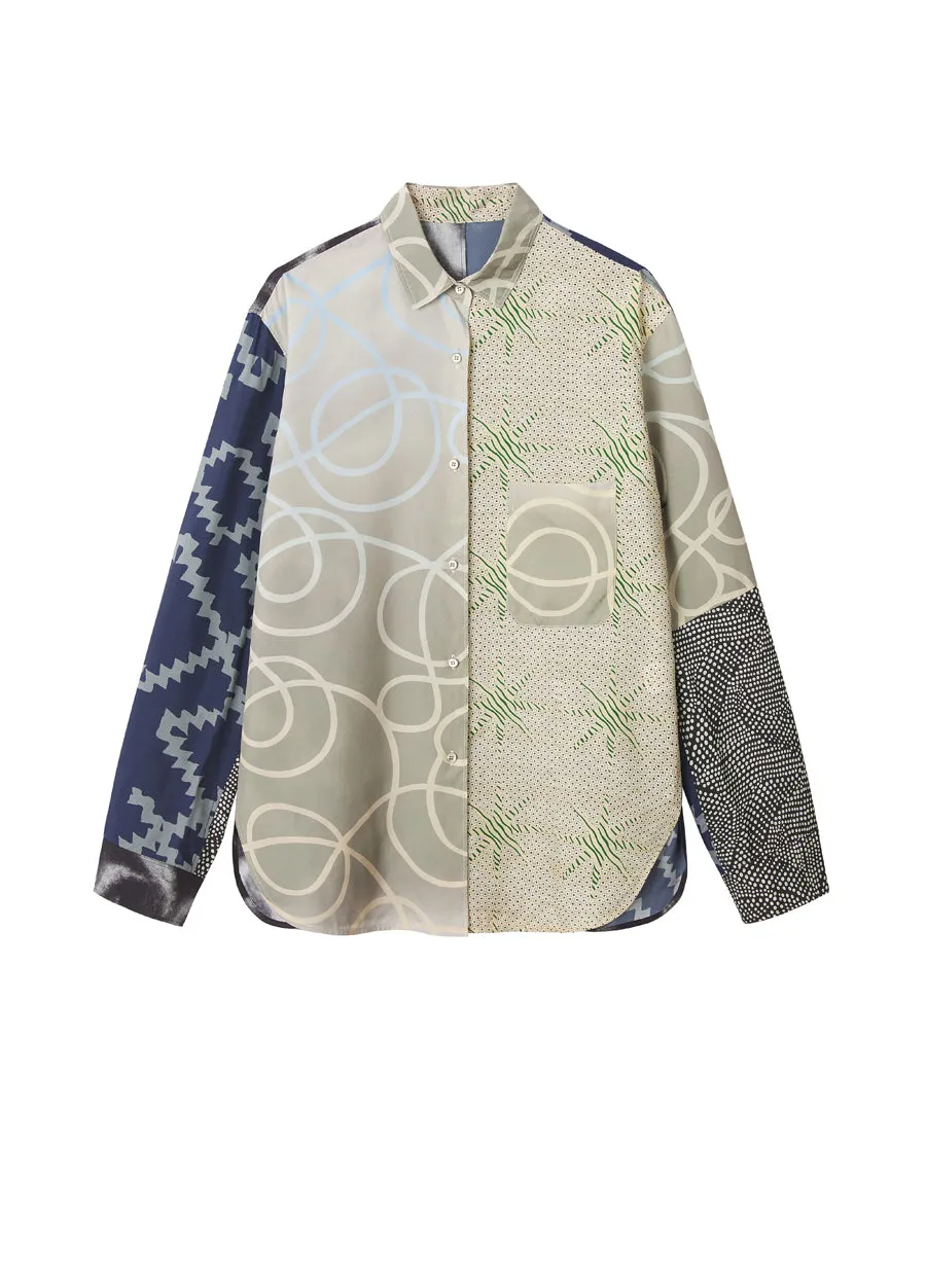 Shirt / JNBY Silk Gradient Print Long-sleeved  Shirt