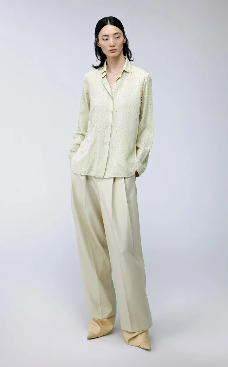 Shirt / JNBY Silk Long-sleeved Shirt(61% Viscose 39% Silk)