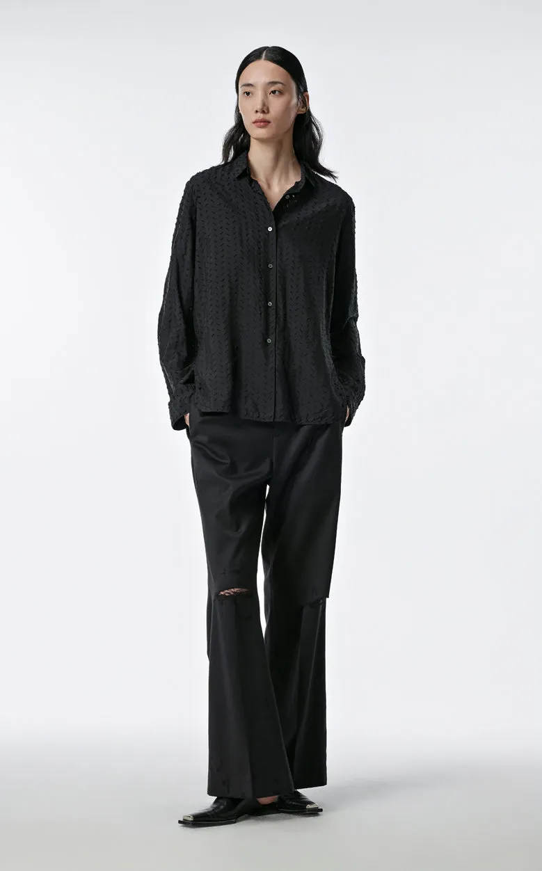 Shirt / JNBY Silk Long-sleeved Shirt(61% Viscose 39% Silk)