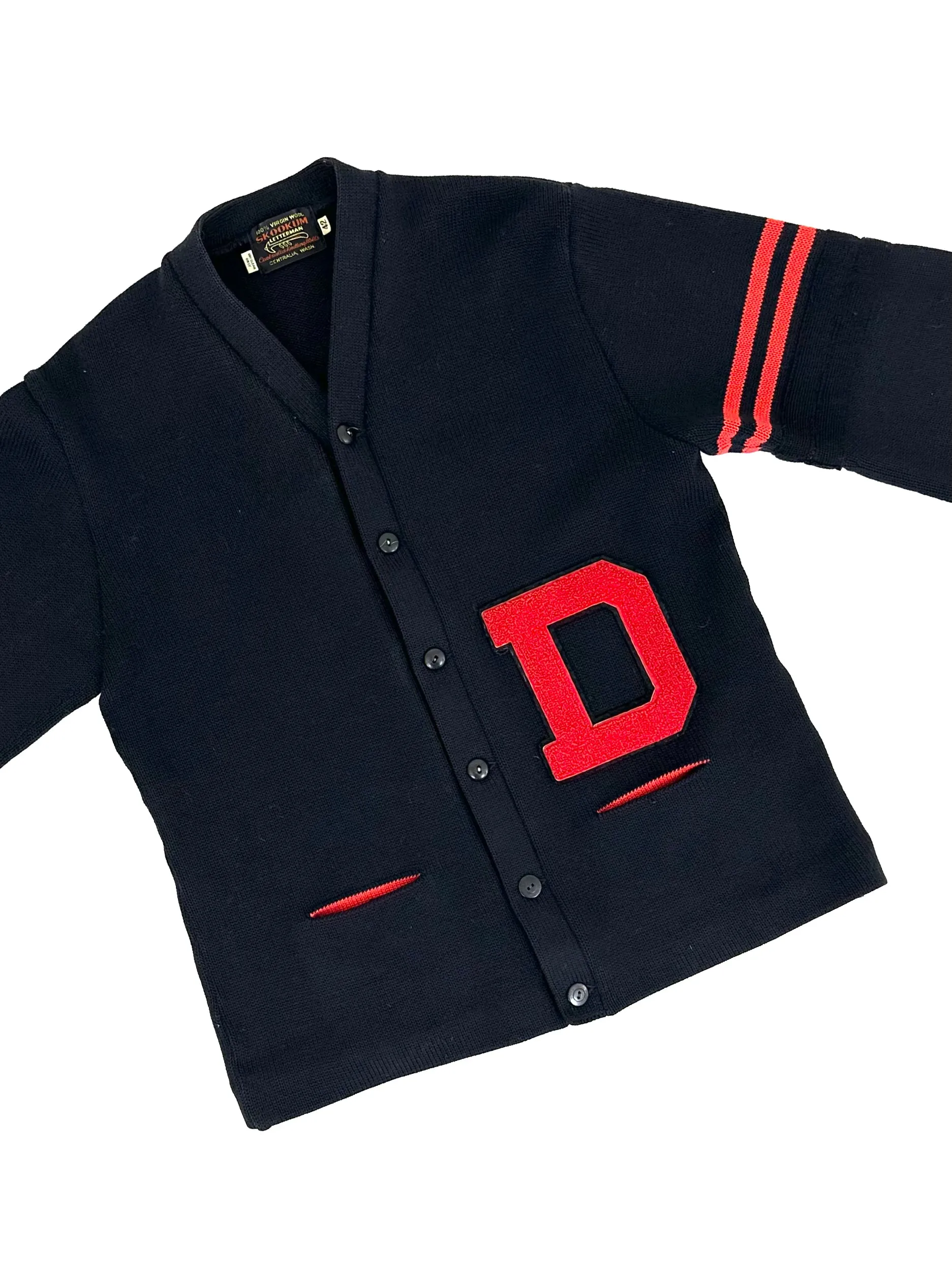 Skookum Letterman Virgin Wool Cardigan