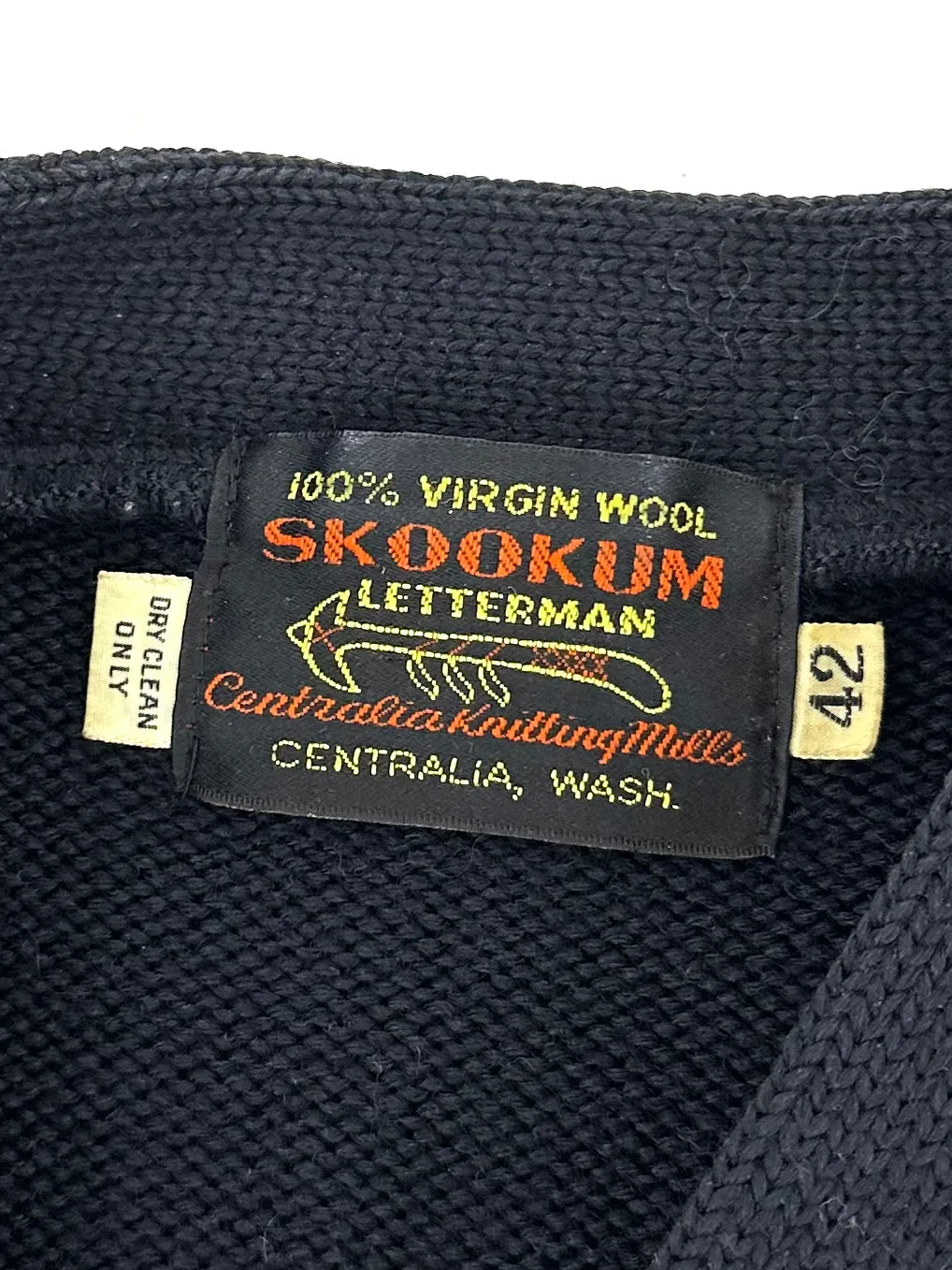 Skookum Letterman Virgin Wool Cardigan