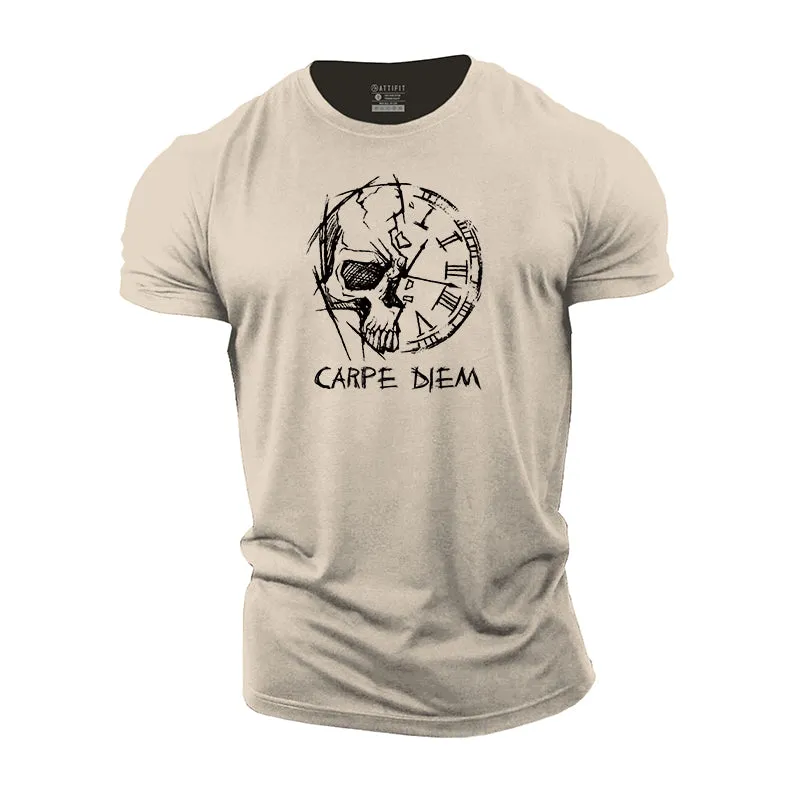 Skull Carpe Diem Cotton T-Shirt