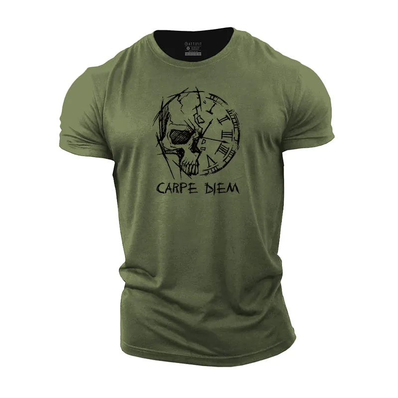 Skull Carpe Diem Cotton T-Shirt