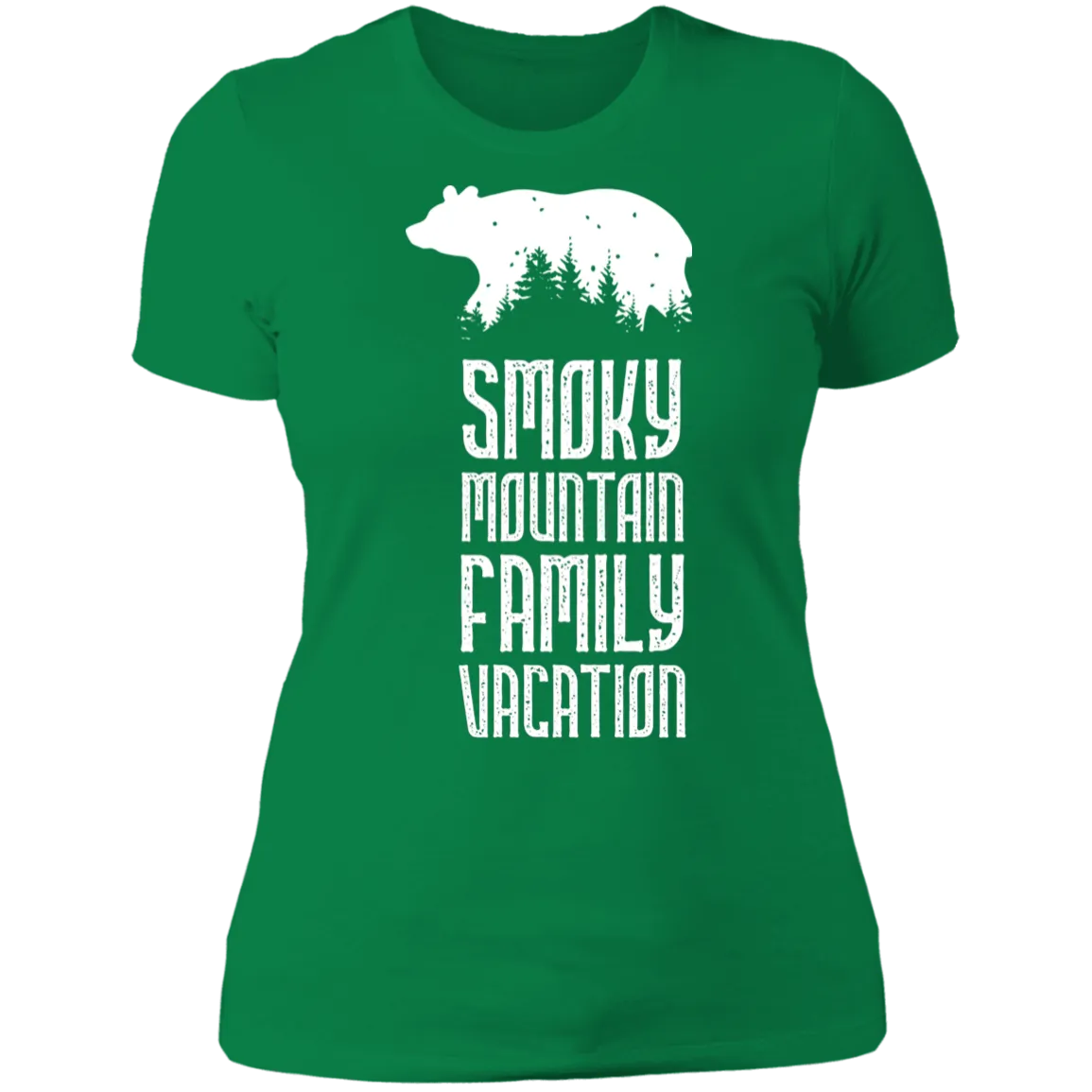 Smoky Mountain Family Vacation Bear (White) - Women's Tee