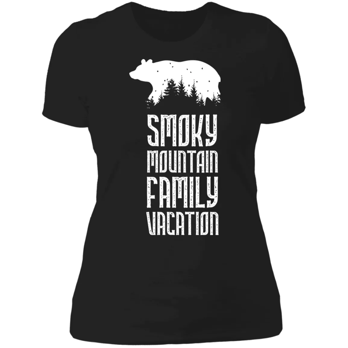 Smoky Mountain Family Vacation Bear (White) - Women's Tee