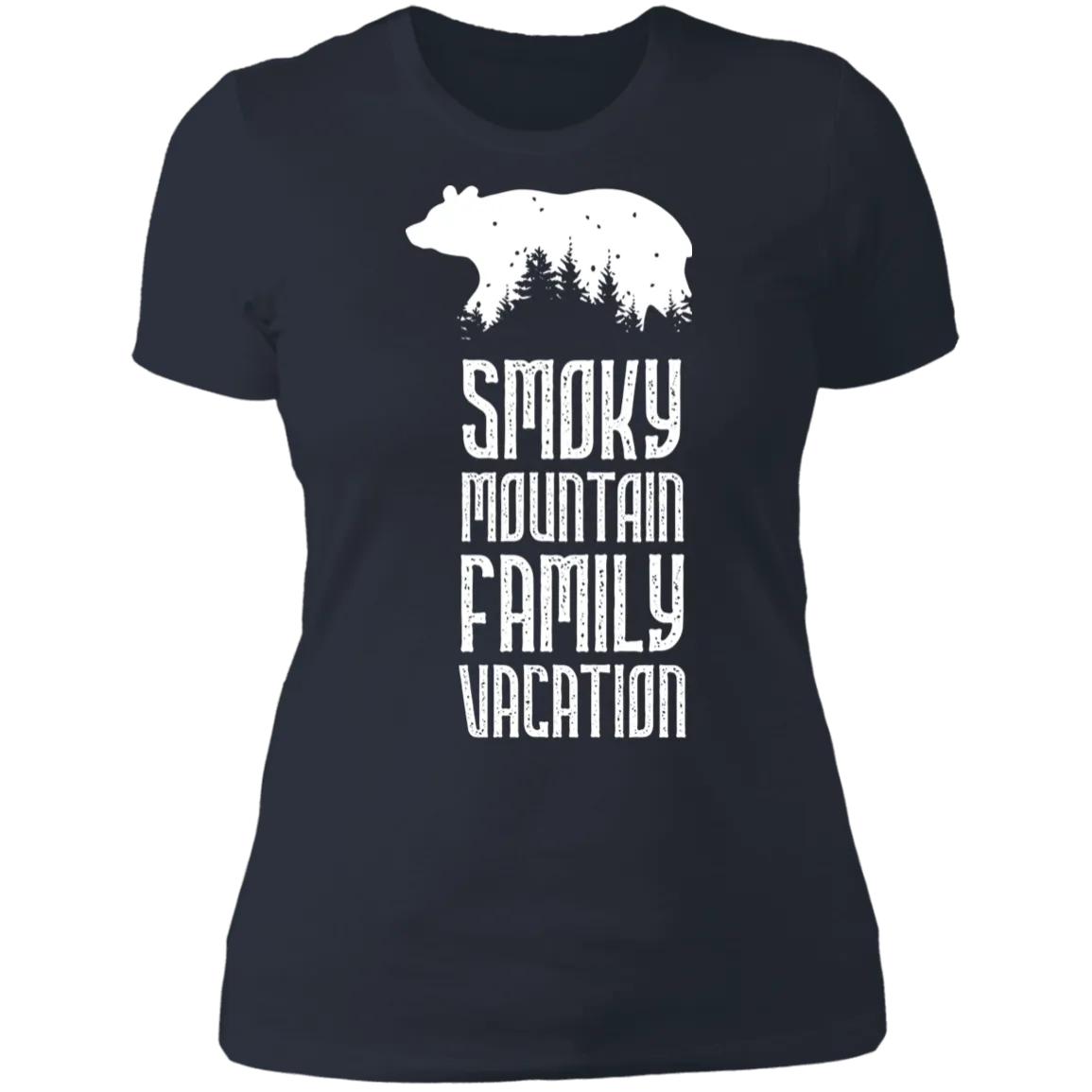 Smoky Mountain Family Vacation Bear (White) - Women's Tee