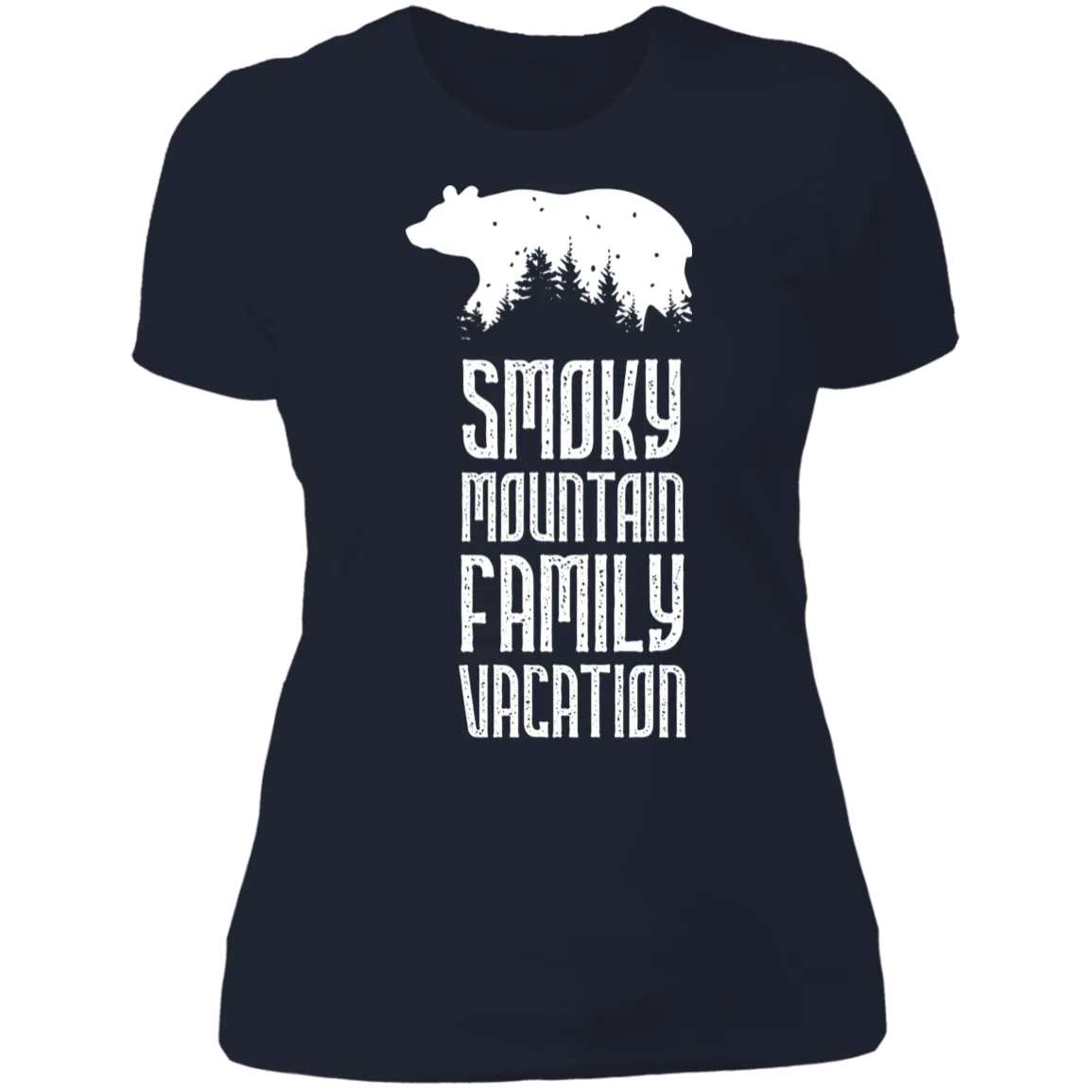 Smoky Mountain Family Vacation Bear (White) - Women's Tee