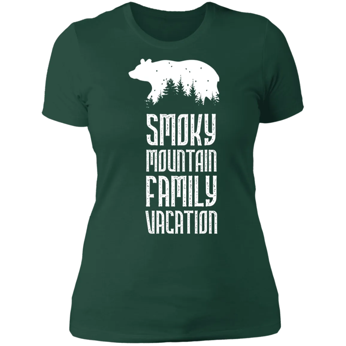 Smoky Mountain Family Vacation Bear (White) - Women's Tee
