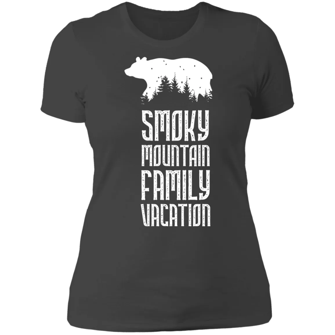 Smoky Mountain Family Vacation Bear (White) - Women's Tee