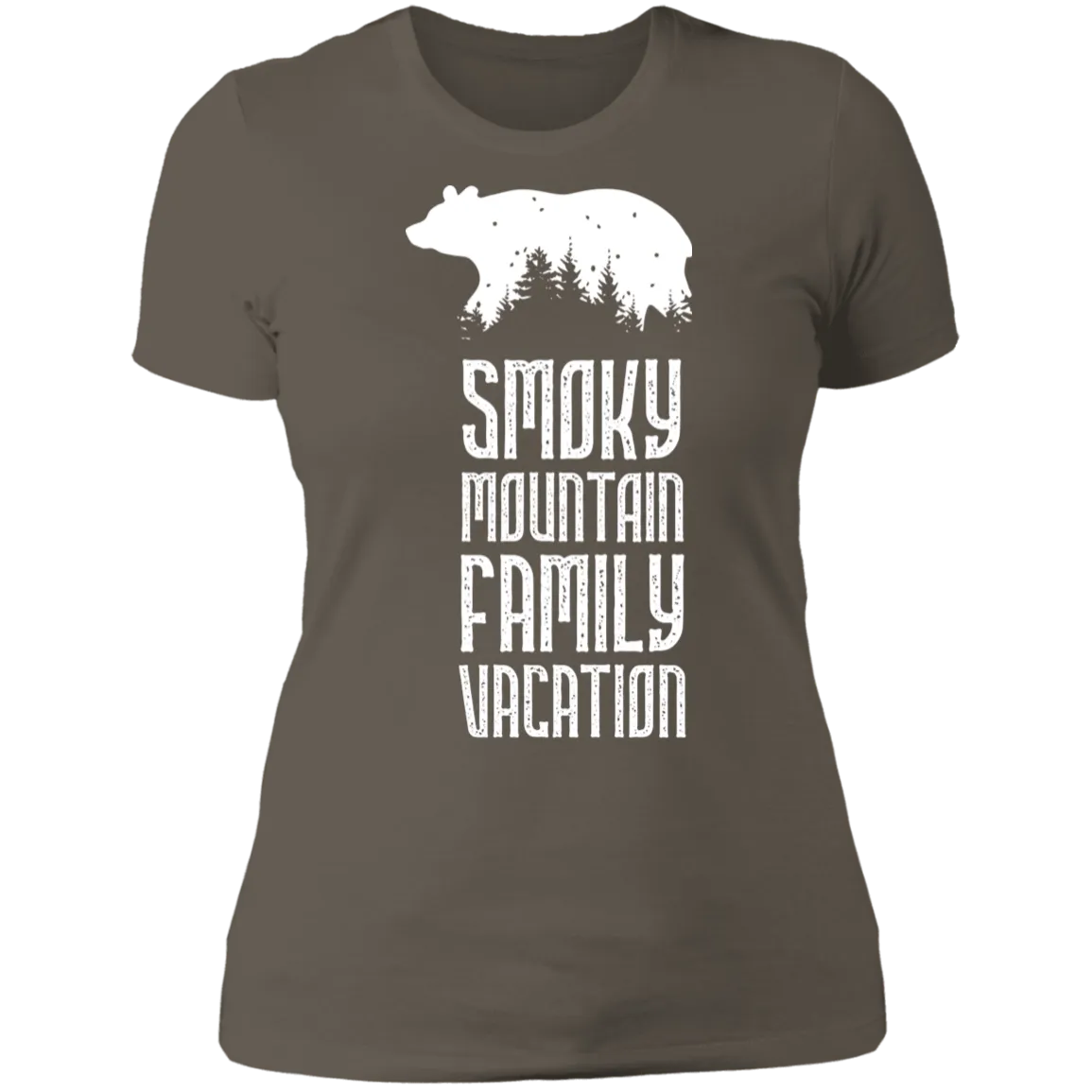 Smoky Mountain Family Vacation Bear (White) - Women's Tee