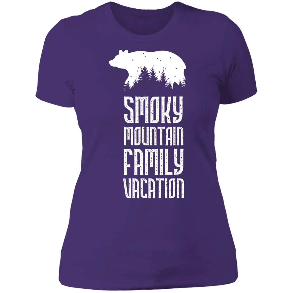 Smoky Mountain Family Vacation Bear (White) - Women's Tee