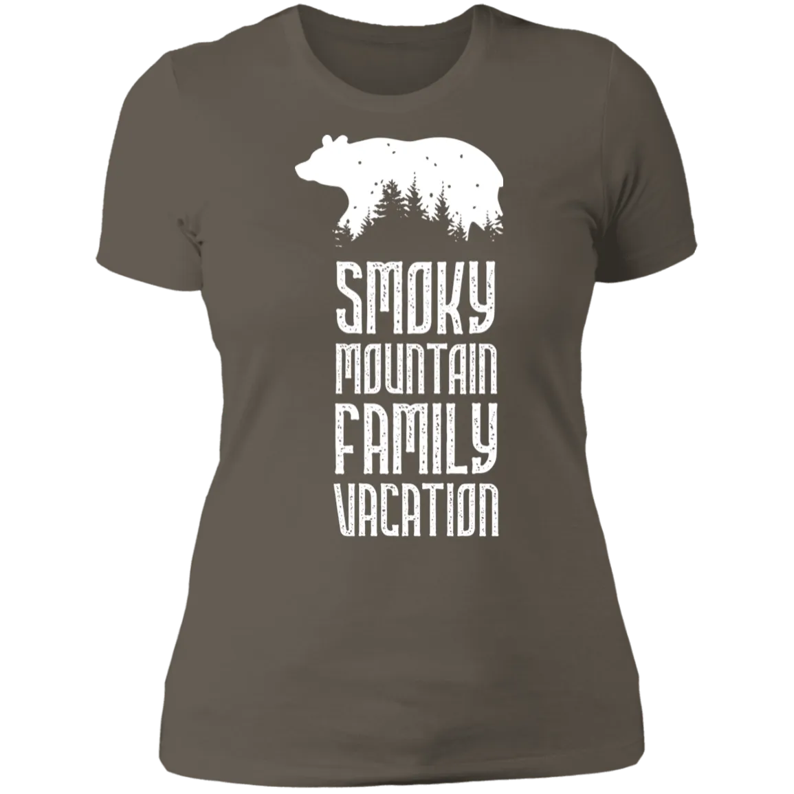 Smoky Mountain Family Vacation Bear (White) - Women's Tee