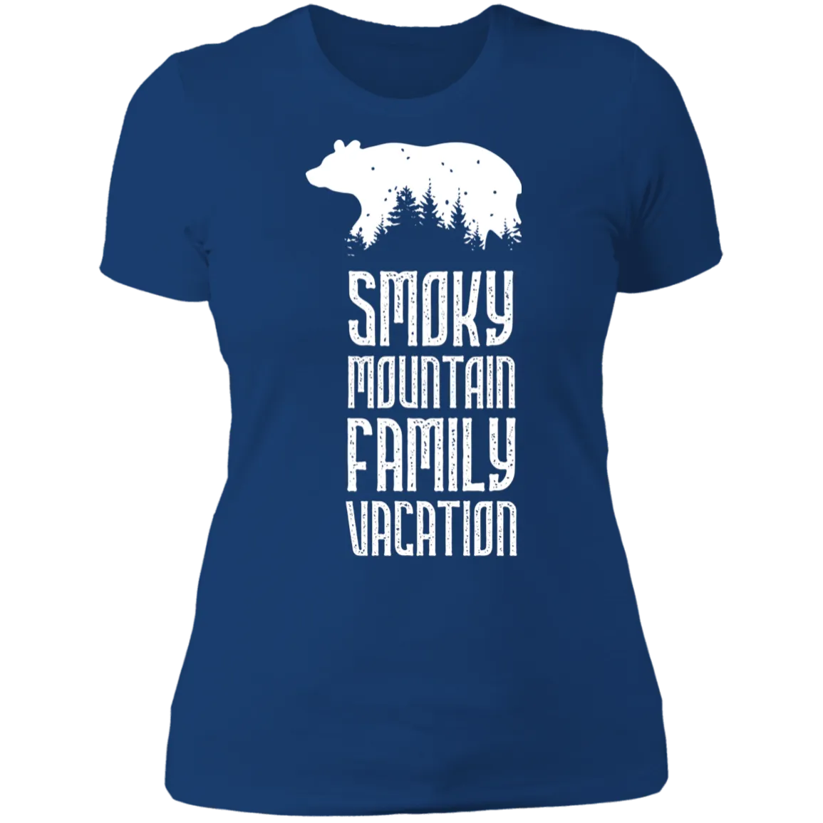 Smoky Mountain Family Vacation Bear (White) - Women's Tee