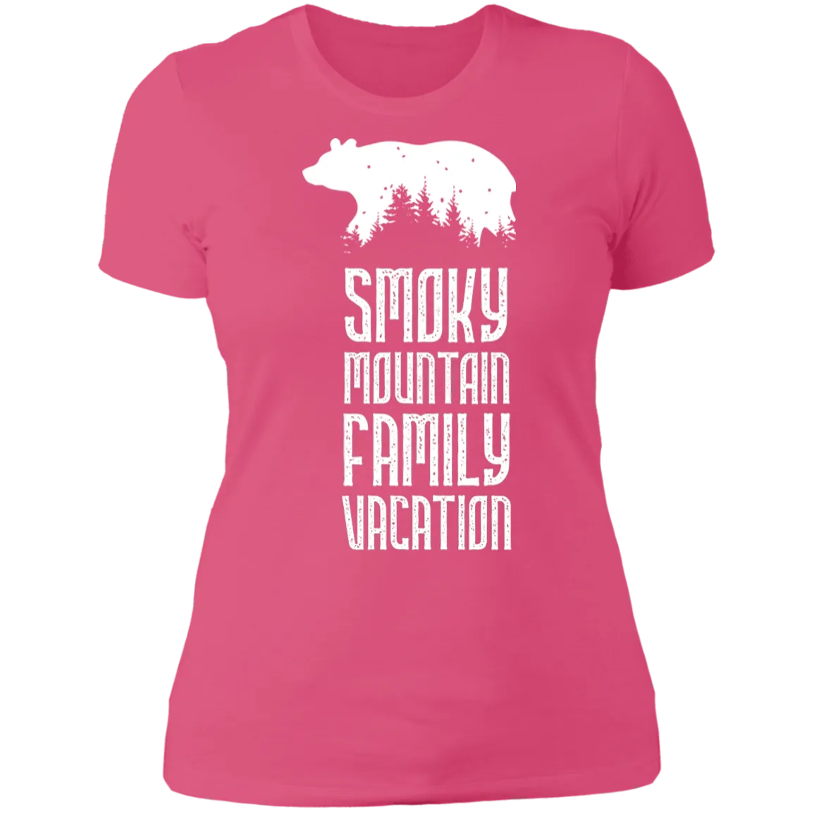 Smoky Mountain Family Vacation Bear (White) - Women's Tee