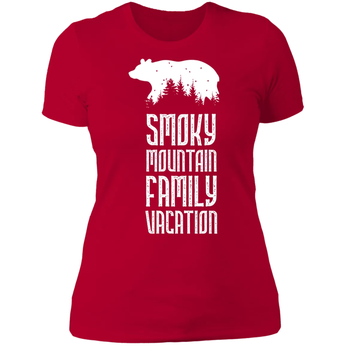Smoky Mountain Family Vacation Bear (White) - Women's Tee