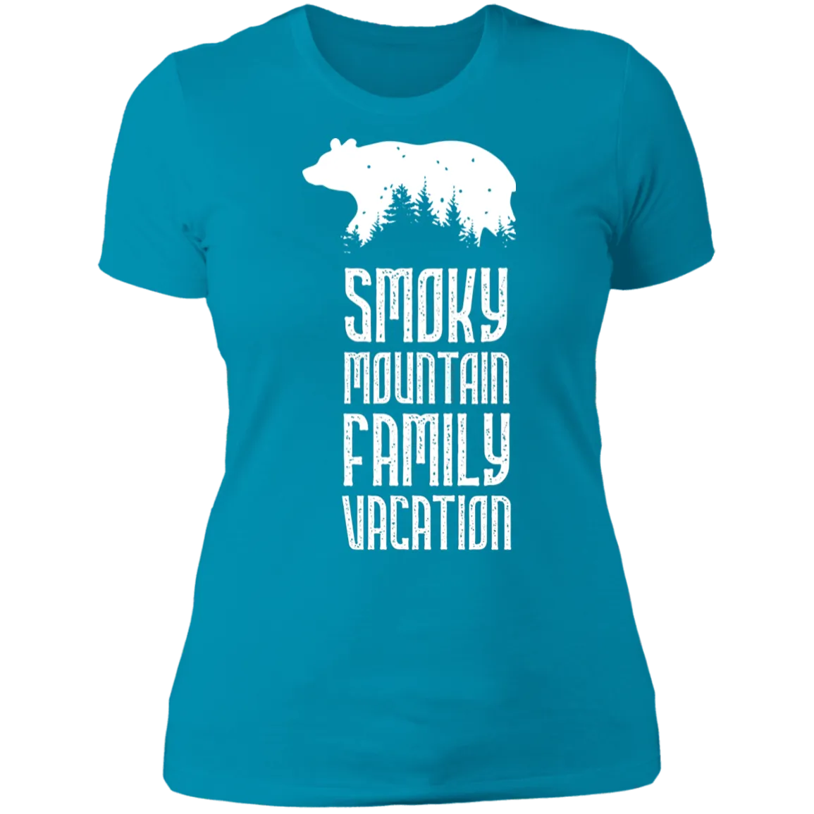 Smoky Mountain Family Vacation Bear (White) - Women's Tee
