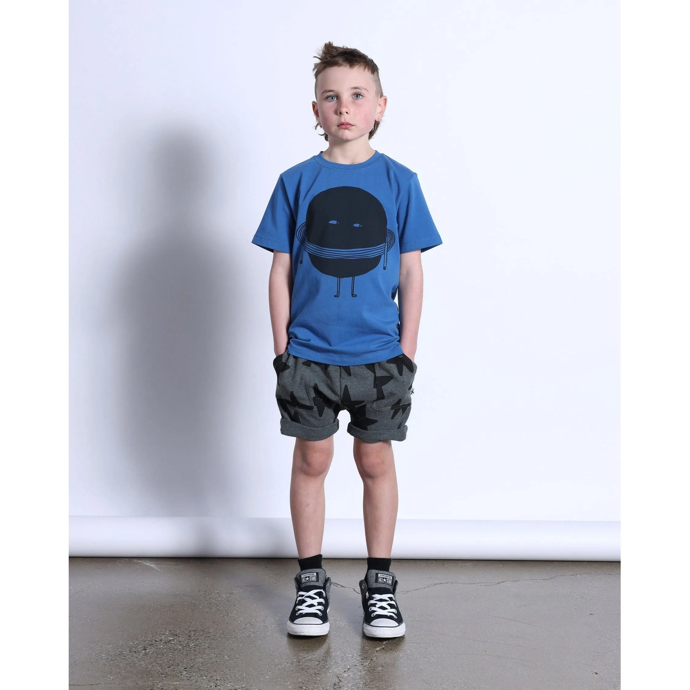 Sneaky Saturn Tee- Blue